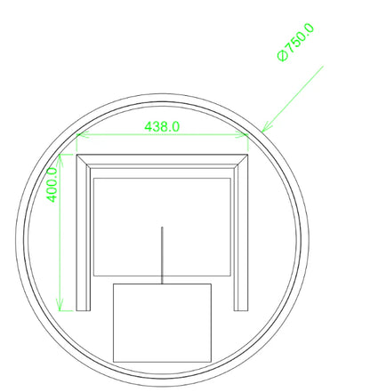 Round LED Mirror 3 Color Lighting Touch Sensor Switch Defogger Pad Wall Mounted - Lighting on the back