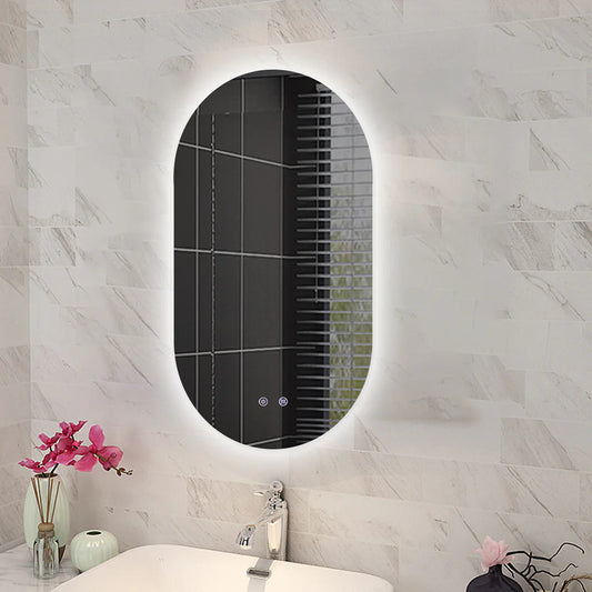 Oval Shape Backlit LED Mirror 450x900mm , 600x900mm