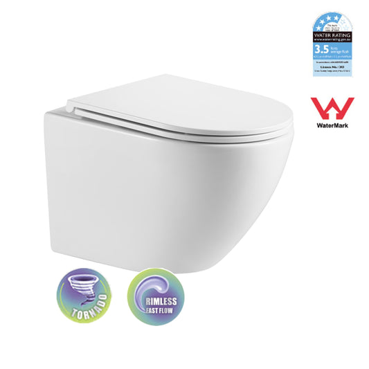 KIEV Tornado-Rimless Wall Hung Pan