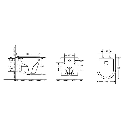 PARMA Rimless Wall Hung Pan