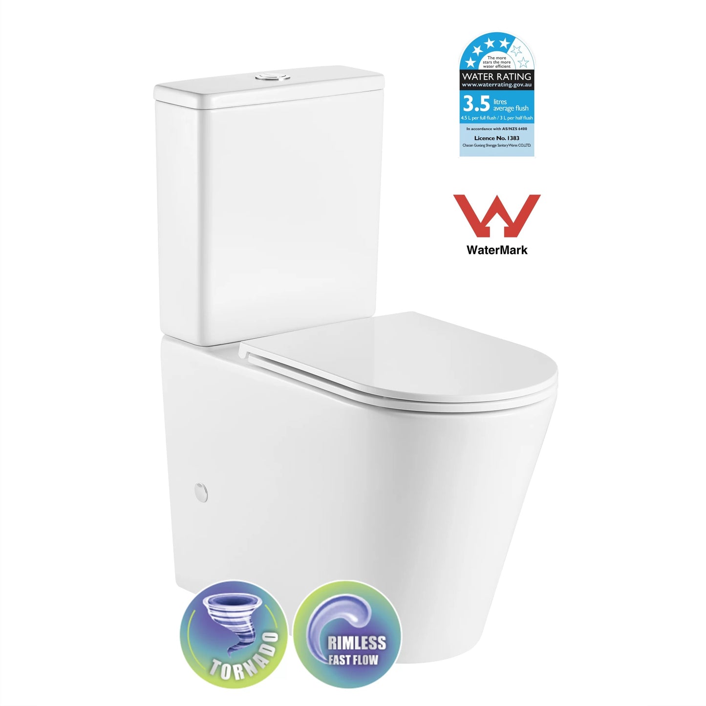 AUSTIN Tornado Rimless Toilet Suite