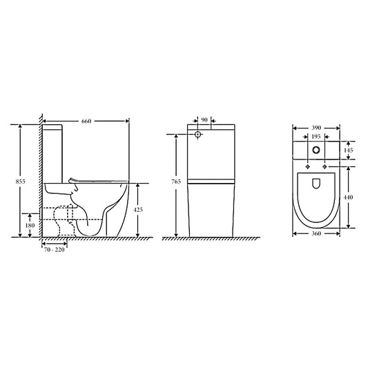 DUBLIN Rimless Toilet Suite