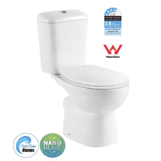 YORK Rimless Toilet Suite (P-Trap)