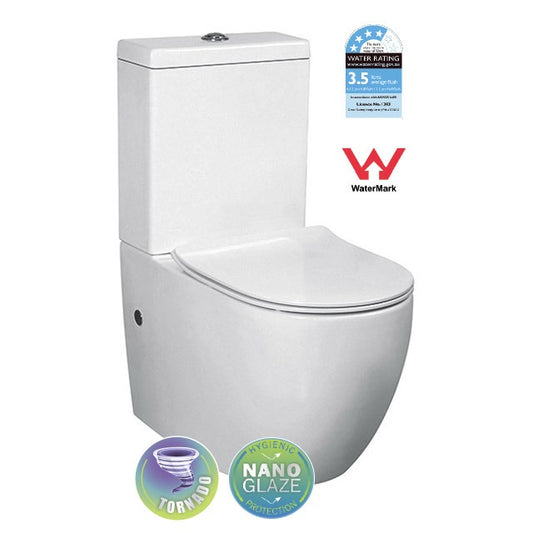 Toilet Suite Back to Wall Tornado  - Nano Glazed BB1003