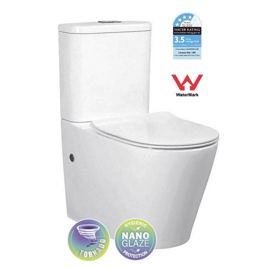 Toilet Suite Back to Wall Tornado  - Nano Glazed BB1002
