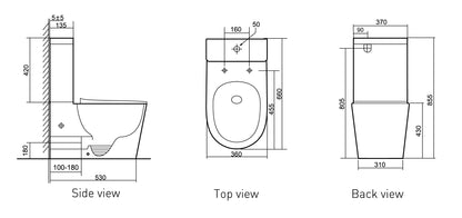 MILAN Wall-Faced Tornado-X Toilet Suite