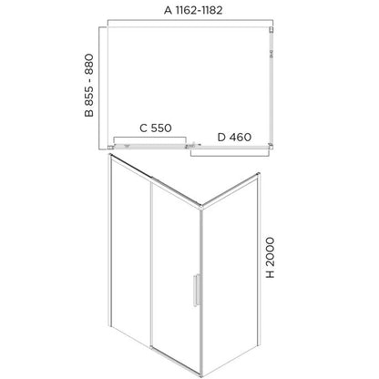 URBAN Slider Shower/Bath Screen - 2 Color's Available