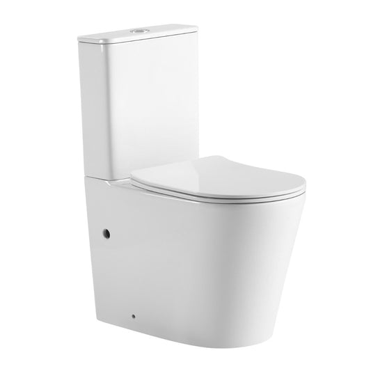 UNIQUE Tornado & Rimless Nano Back to wall Toilet Suite – Gloss White