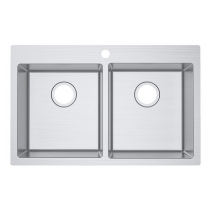 IMPACT Double Bowl Sink with Tap Hole