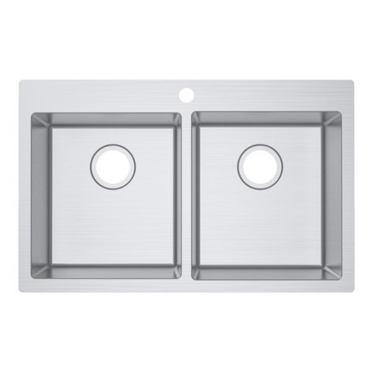IMPACT Double Bowl Sink with Tap Hole