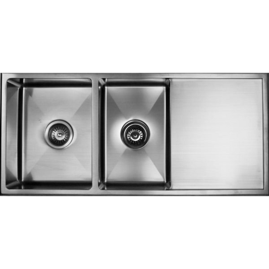 IMPACT Double Bowl Sink with Drainer