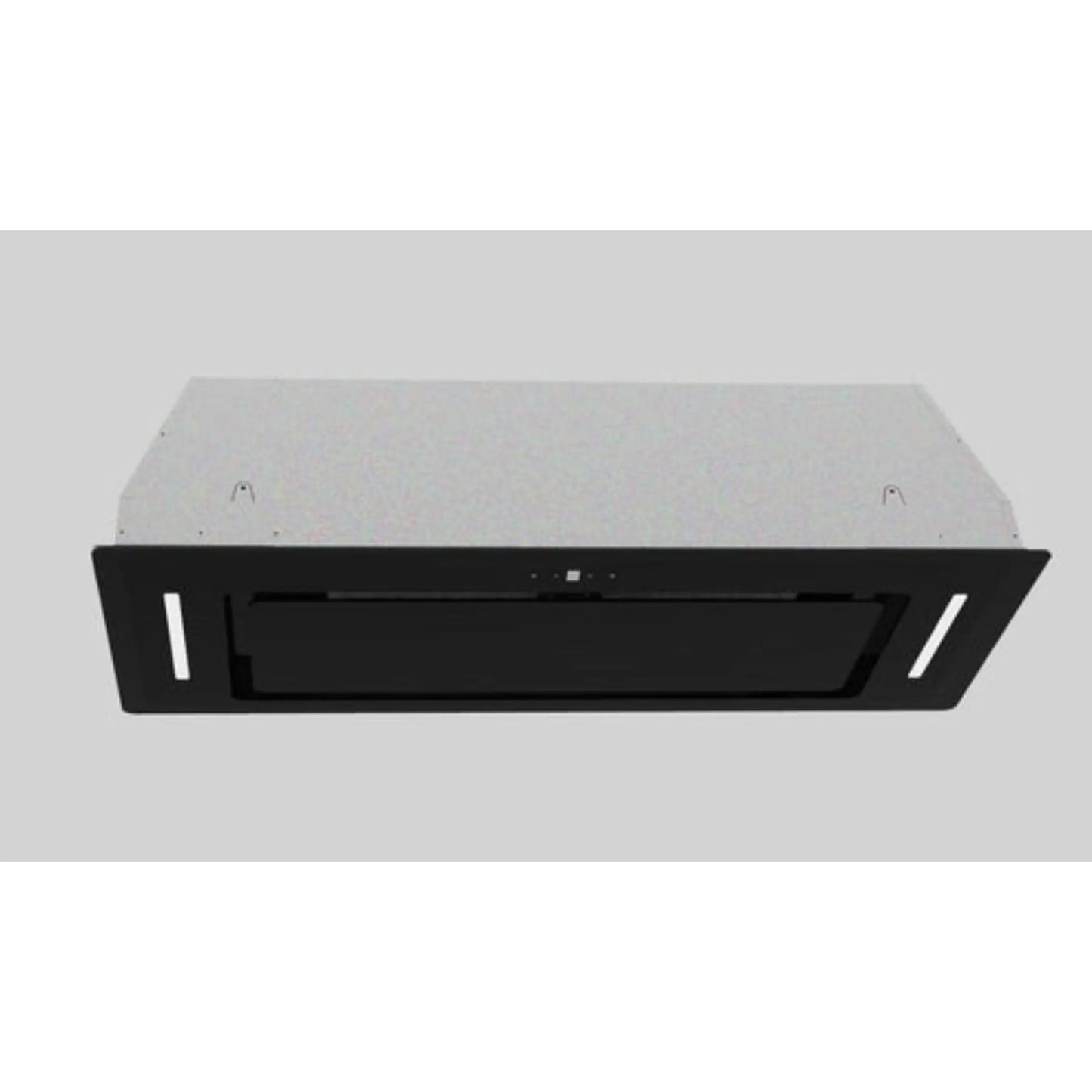 Carysil Built-In Canopy Rangehood 90CM with Black Glass Panel 