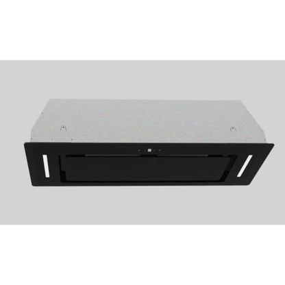 Carysil Built-In Canopy Rangehood 90CM with Black Glass Panel 
