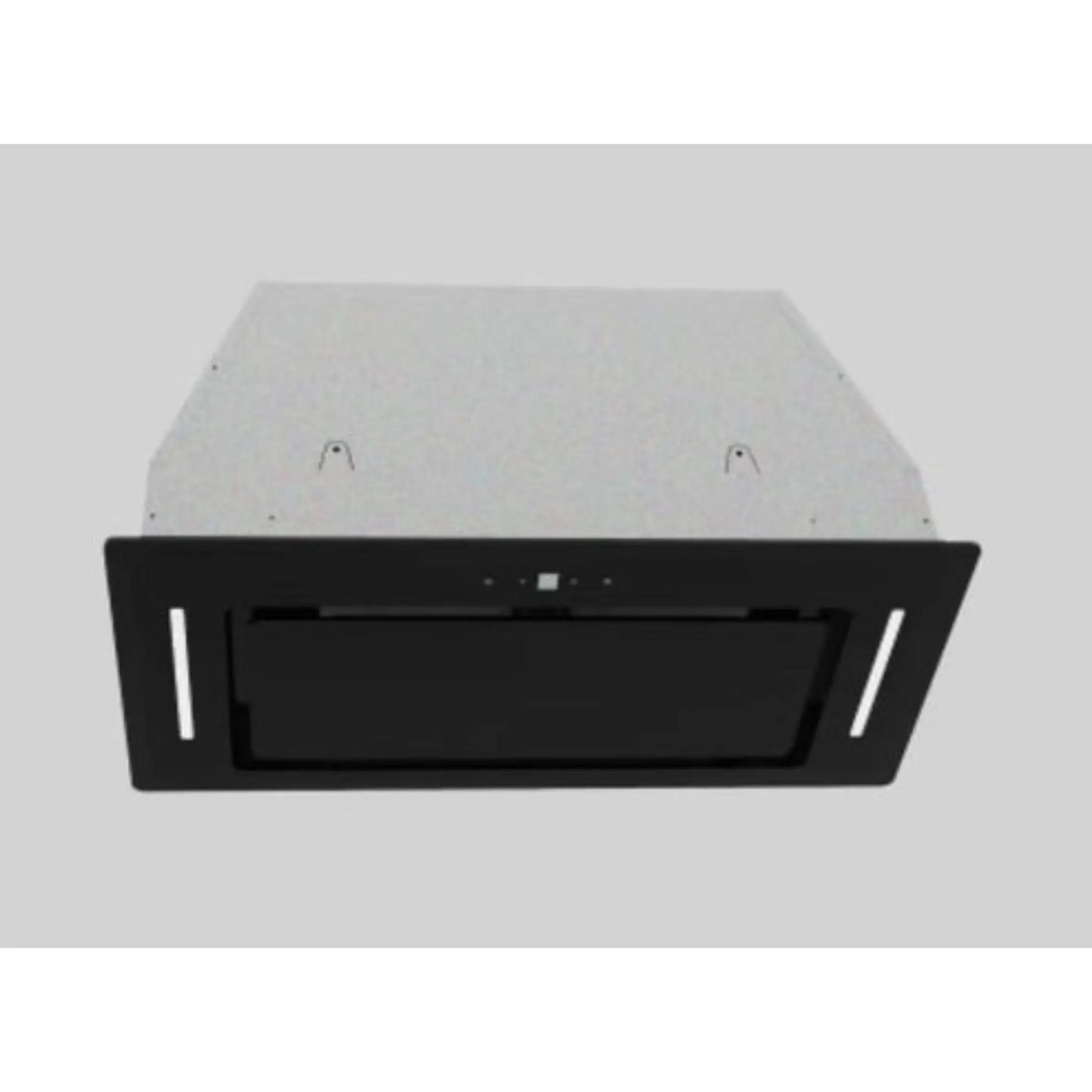Carysil Built-In Canopy Rangehood 52CM with Black Glass Panel 