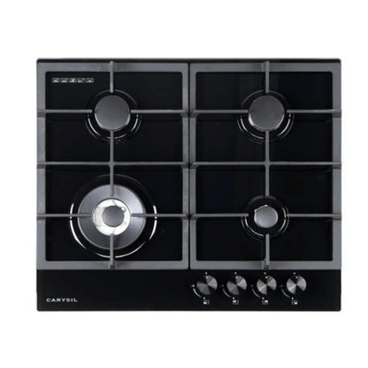 Carysil Built-In Black Glass 4 Burner Gas Hob 60cm 