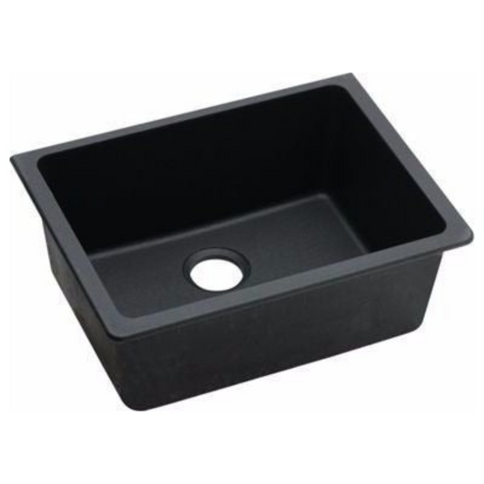 Black Granite Quartz Stone Undermount Kitchen Sink Single Bowl