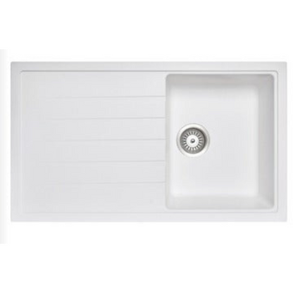 Carysil Vivaldi D100 Single Bowl With Drainer Board Granite Kitchen Sink Top/Flush/Under Mount