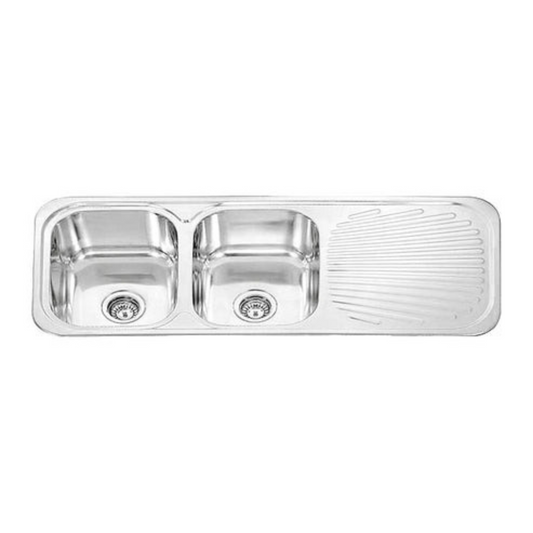 DANTE Double Bowl Sink with Tap Hole and Drainer