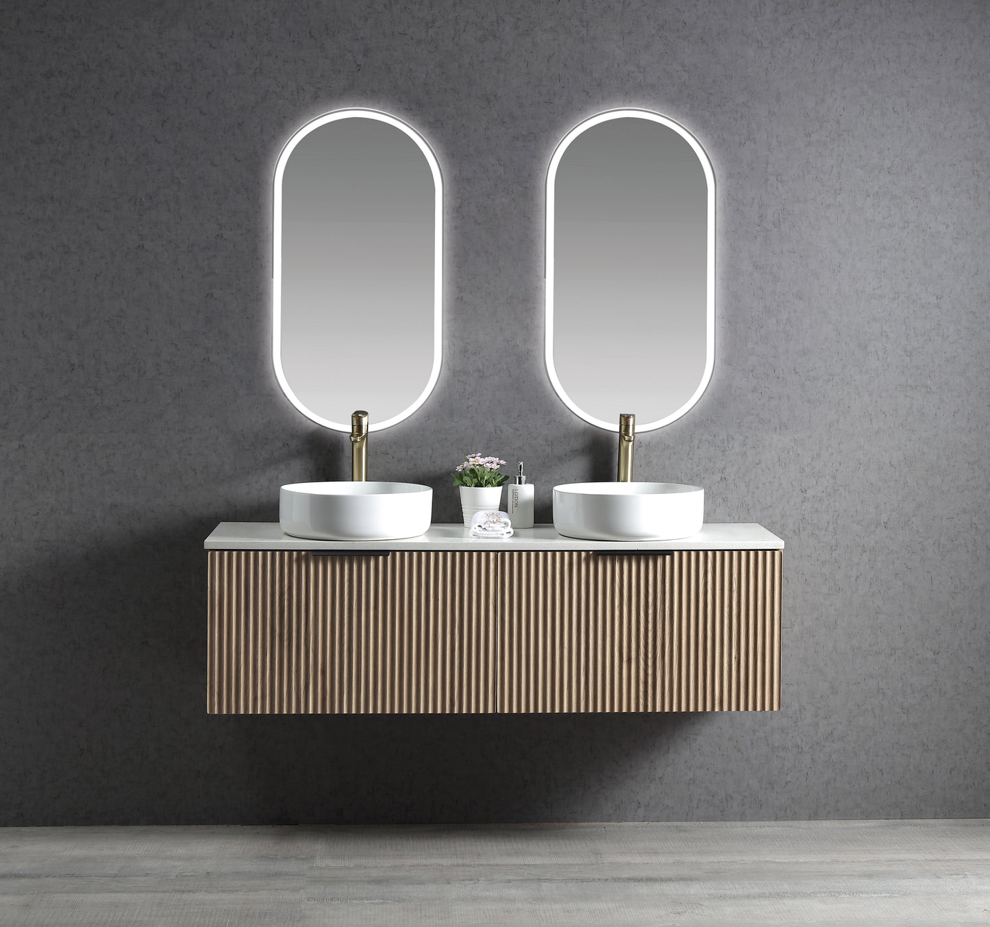 VIVO Wall Hung Vanity - in 4 Sizes - 5 different color Handle