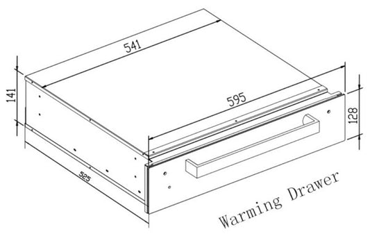 Carysil Built-in Warming Drawer 14 cm Height in Black