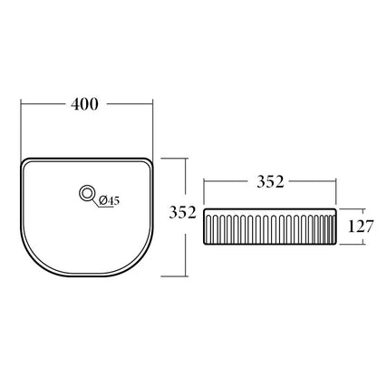BA940GW — Trendy Arch-shaped design Above Counter Basin - Gloss White, Matte White, Matte Black