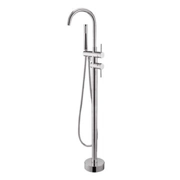 Round Freestanding Bath Mixer With Handheld Shower (In 5 Colours) 