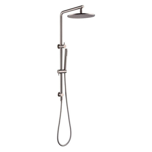 Round Shower Station Top Water Inlet - Right Angel - in 3 finishes