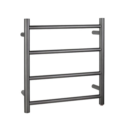 Round Chrome Electric Heated Towel Rack 4 Bars