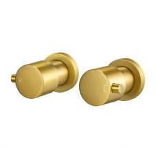 LUCID PIN Round Shower Wall Taps - Chrome, Matte Black, Brushed Brass 