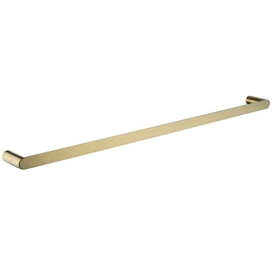 RUSHY Brushed Brass Single Towel Rail - 600mm , 800mm