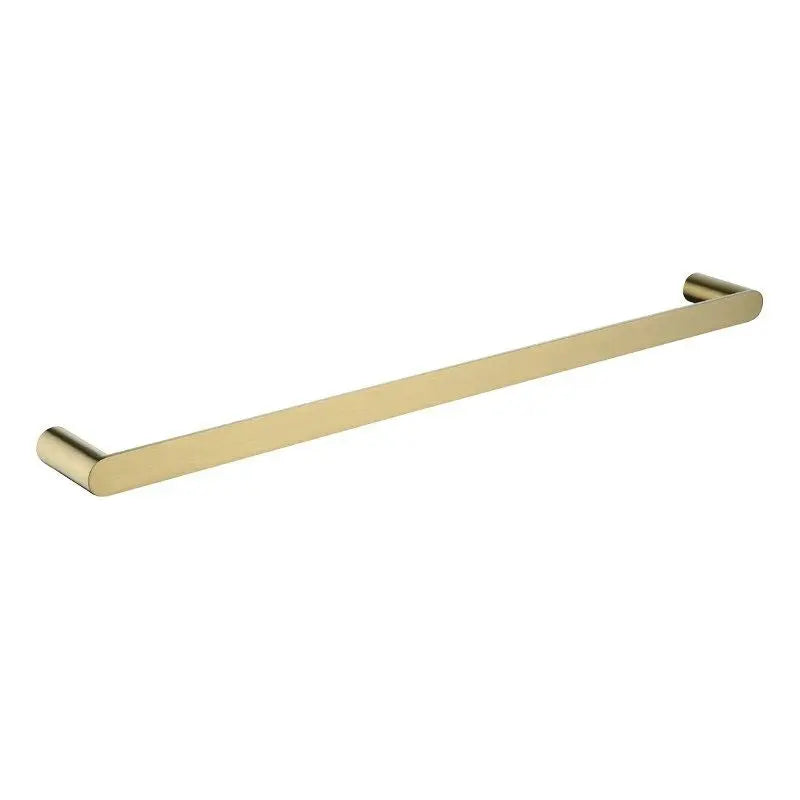 RUSHY Brushed Brass Single Towel Rail - 600mm , 800mm 