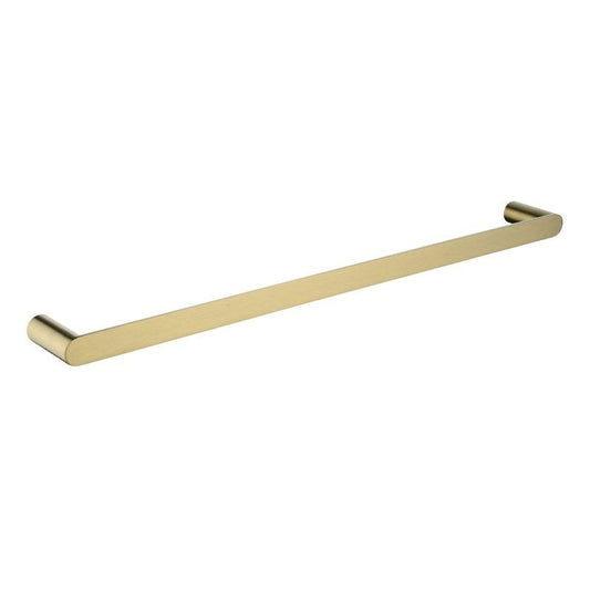 RUSHY Brushed Brass Single Towel Rail - 600mm , 800mm