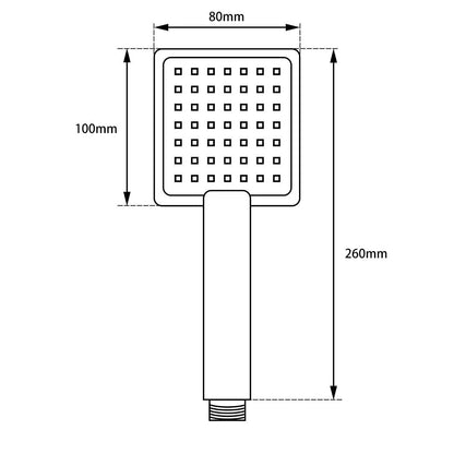 Chrome Square Handheld Shower  Handheld Shower Head