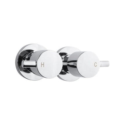 LUCID PIN Round Shower Wall Taps - Chrome, Matte Black, Brushed Brass 