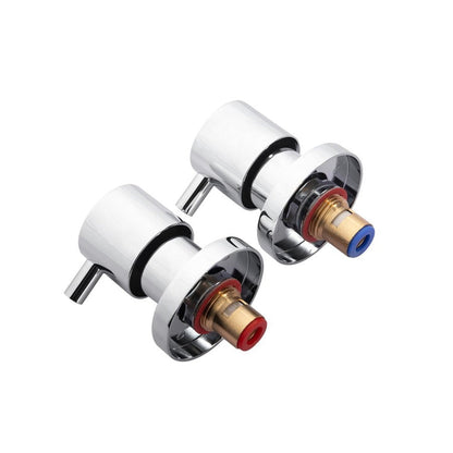 LUCID PIN Round Shower Wall Taps - Chrome, Matte Black, Brushed Brass 