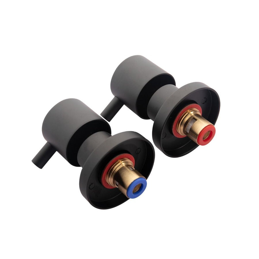 LUCID PIN Round Shower Wall Taps - Chrome, Matte Black, Brushed Brass 