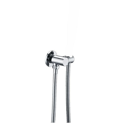 Round Chrome or Matte Black Hand held Shower Bracket Holder