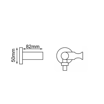 Round Chrome or Matte Black Hand held Shower Bracket Holder