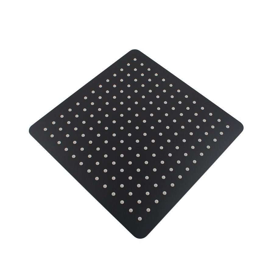 Super-slim Square Black Rainfall Shower Head 300mm 