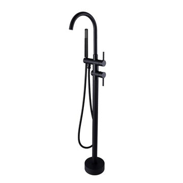 Round Freestanding Bath Mixer With Handheld Shower (In 5 Colours)