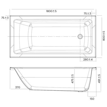 LOUVE Drop-In Bath Tub