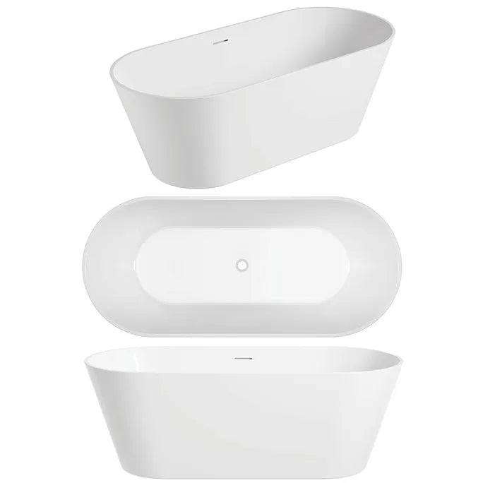 NAVA Free Standing Overflow Bath Tub - Available in 3 Sizes