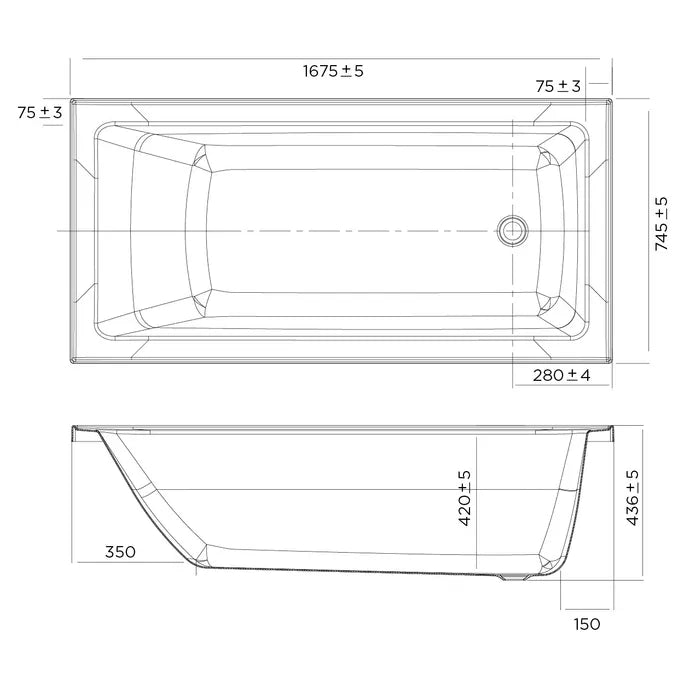 LOUVE Drop-In Bath Tub