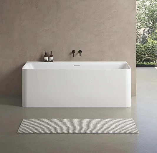 LUNUS Back To Wall Overflow Bath Tub -  Available in 2 Sizes