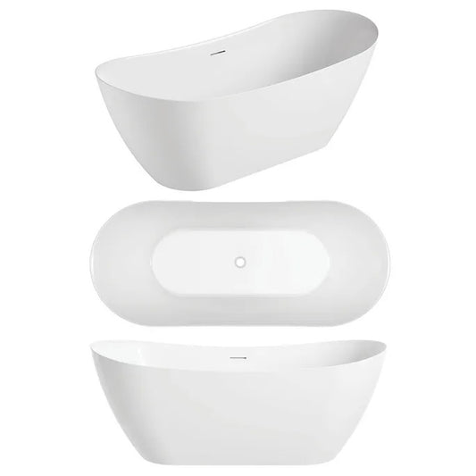 LUKA 1700 Free Standing Overflow Right Hand Bath Tub