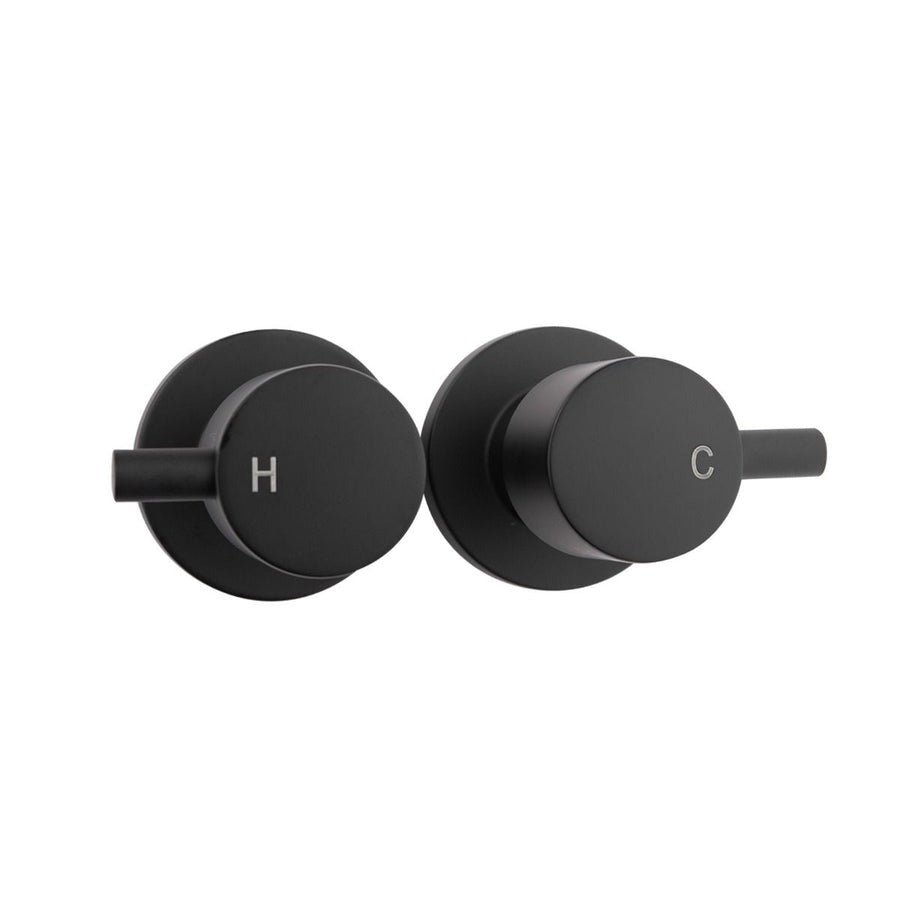 LUCID PIN Round Shower Wall Taps - Chrome, Matte Black, Brushed Brass 