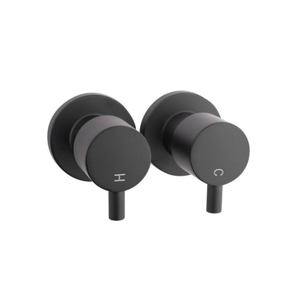 LUCID PIN Round Shower Wall Taps - Chrome, Matte Black, Brushed Brass 