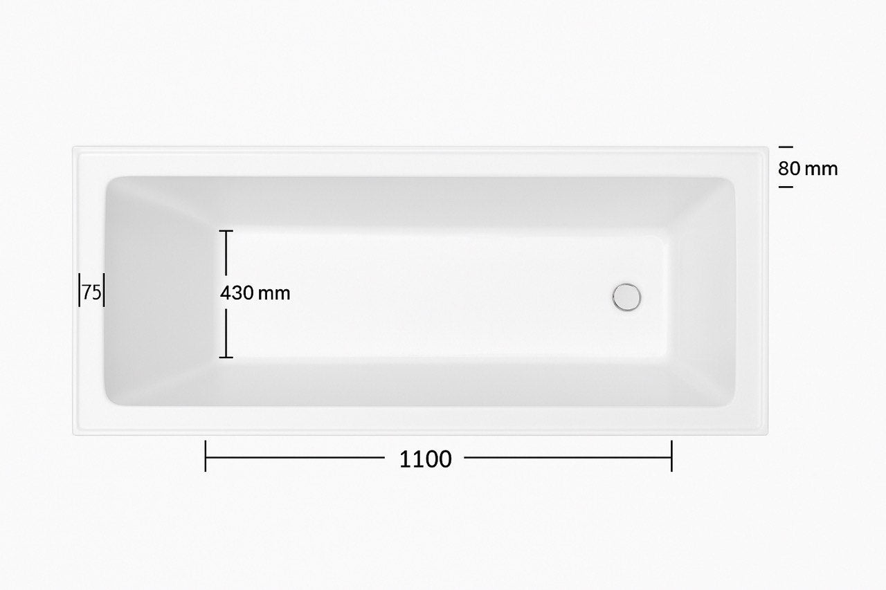 CHELSEA Drop In Bath Tub - Available in 2 sizes (1500mm,1700mm)
