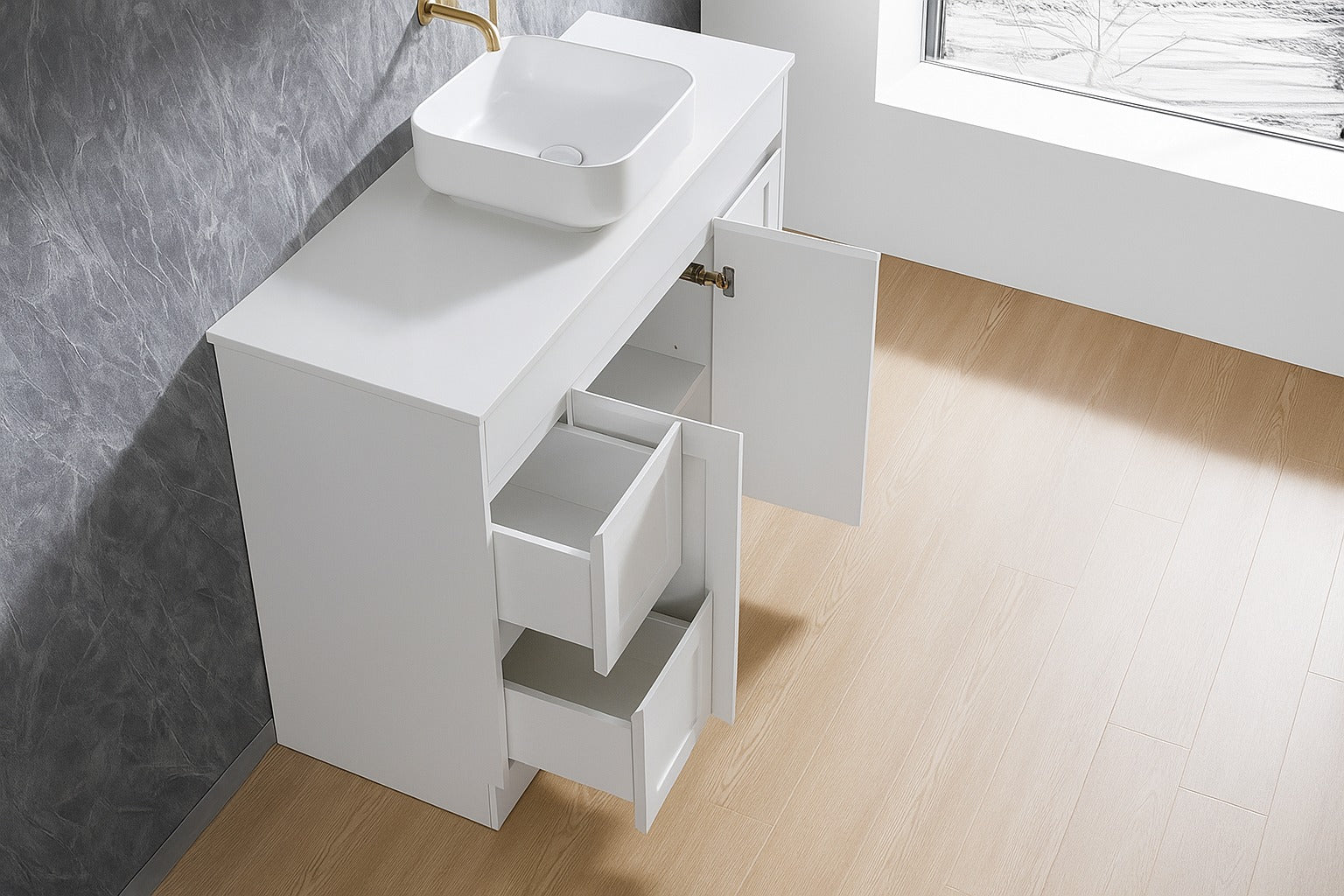 Quinn Freestanding Vanity 600mm-1800mm  Freestanding Vanity