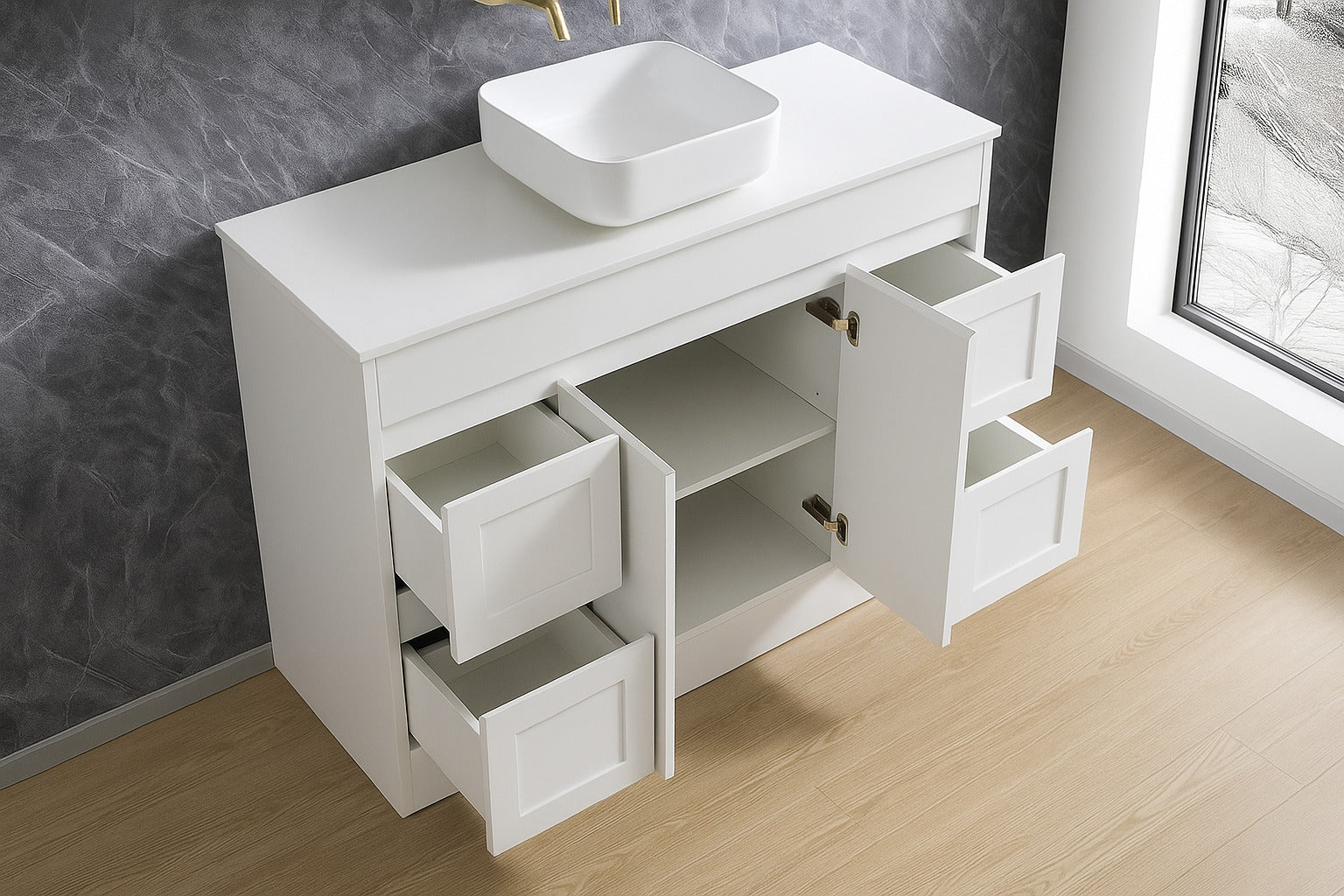 Quinn Freestanding Vanity 600mm-1800mm  Freestanding Vanity